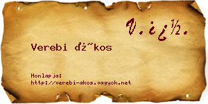 Verebi Ákos névjegykártya